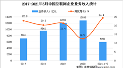 2021年1-5月互聯網服務業運行情況分析：收入同比增長24.4%