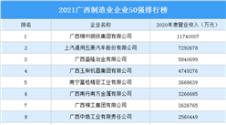 2021廣西制造業企業50強排行榜（附完整榜單）