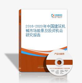 2016-2020年中國建筑機械市場前景及投資機會研究報告